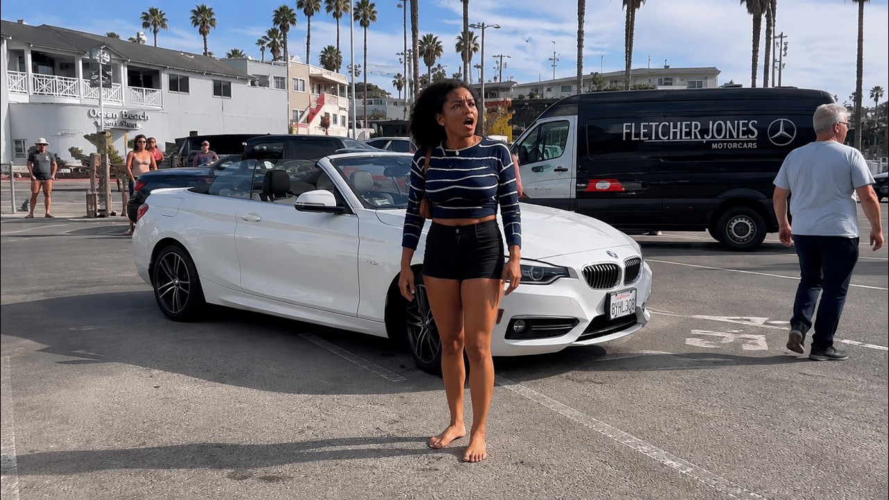 Thumbnail for Woman Blocks Entire Parking Spot With Her Body | Beachgoers Stunned