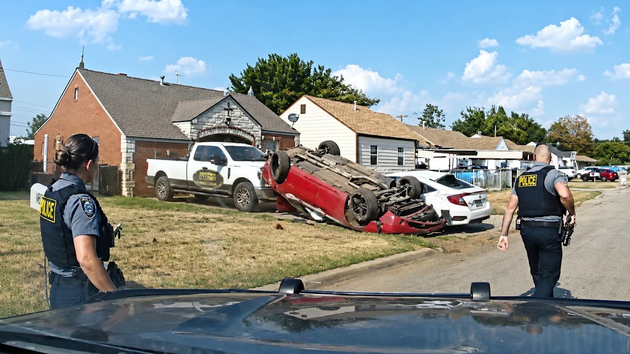 Thumbnail for Police Pursuit Ends After Dodge Challenger Slams into Cars