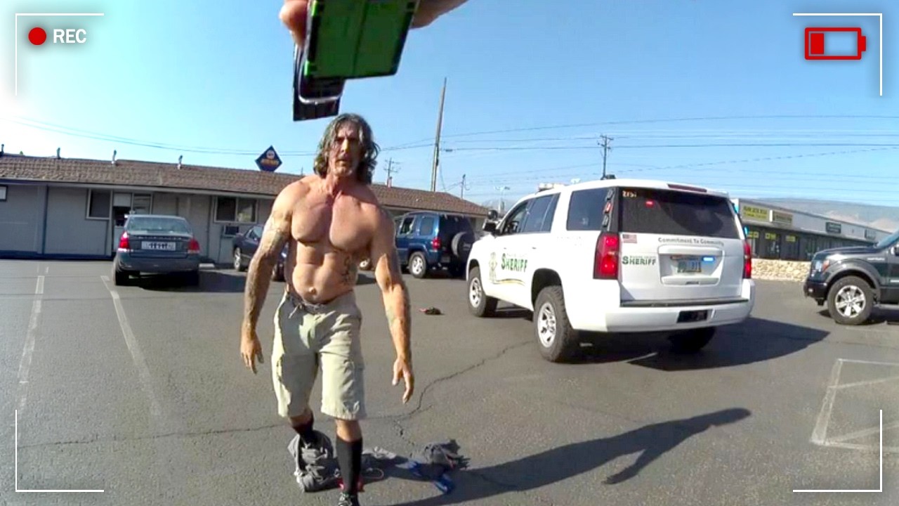 Thumbnail for 'Roided Out' Tough Guy Faces Off with 6 Cops Again