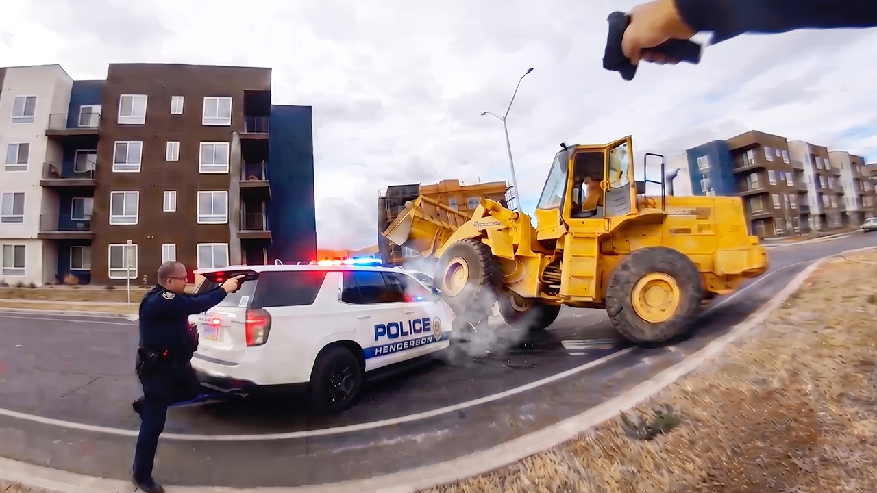 Thumbnail for Man Chases Cops With 40,000-Pound Vehicle