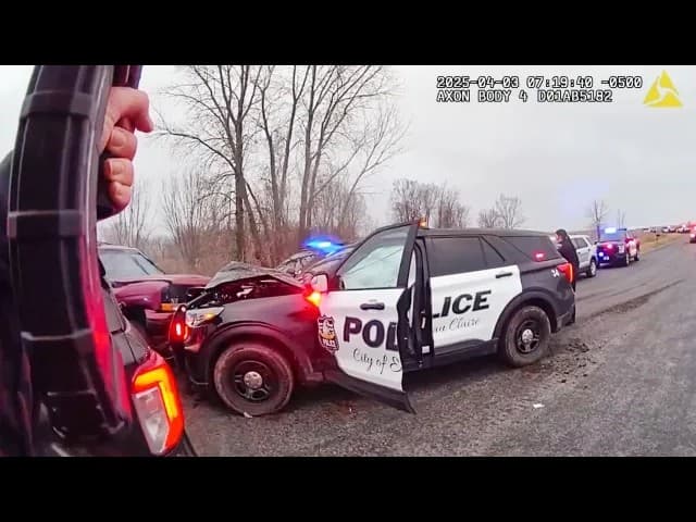Thumbnail for Police Chase Leaves 6 Patrol Cars Wrecked